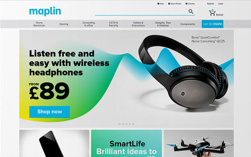 Maplin, Website Rebrand and E-Commerce Development